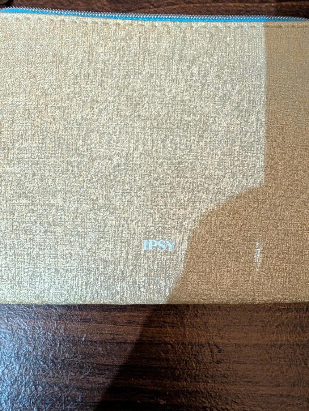 Ipsy Stay Golden Makeup Bag.